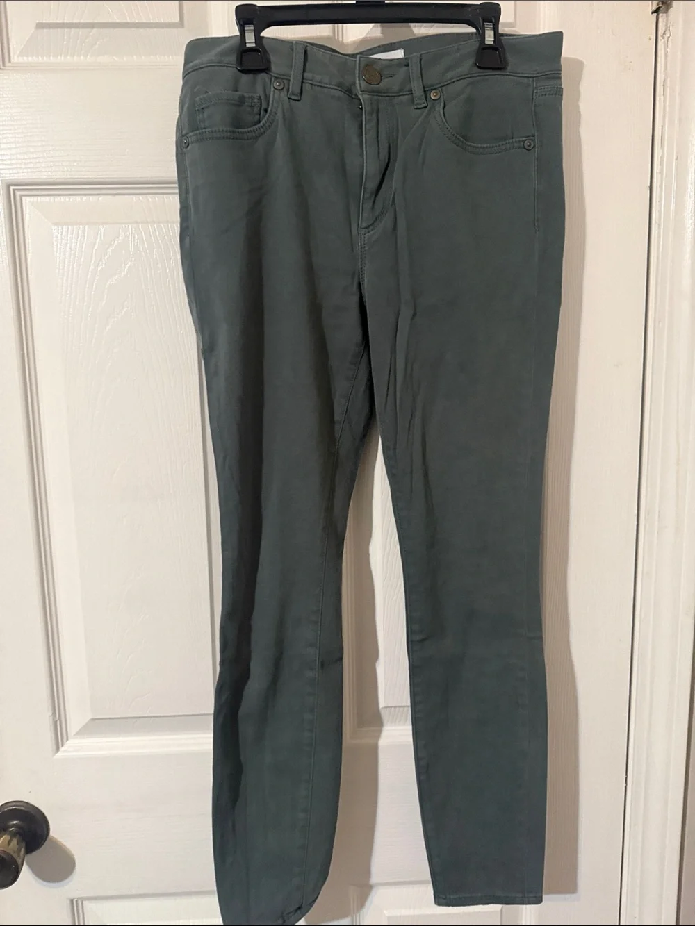 LOFT Women's Skinny Jeans in Muted Teal Green